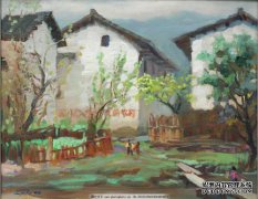 加利福尼亚州一个被烧毁的村庄的画家制作了一