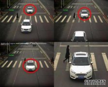 当汽车经过光控路口时，根据行驶方向进入引导